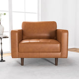 Leather Medium-Firm Lounge Chair