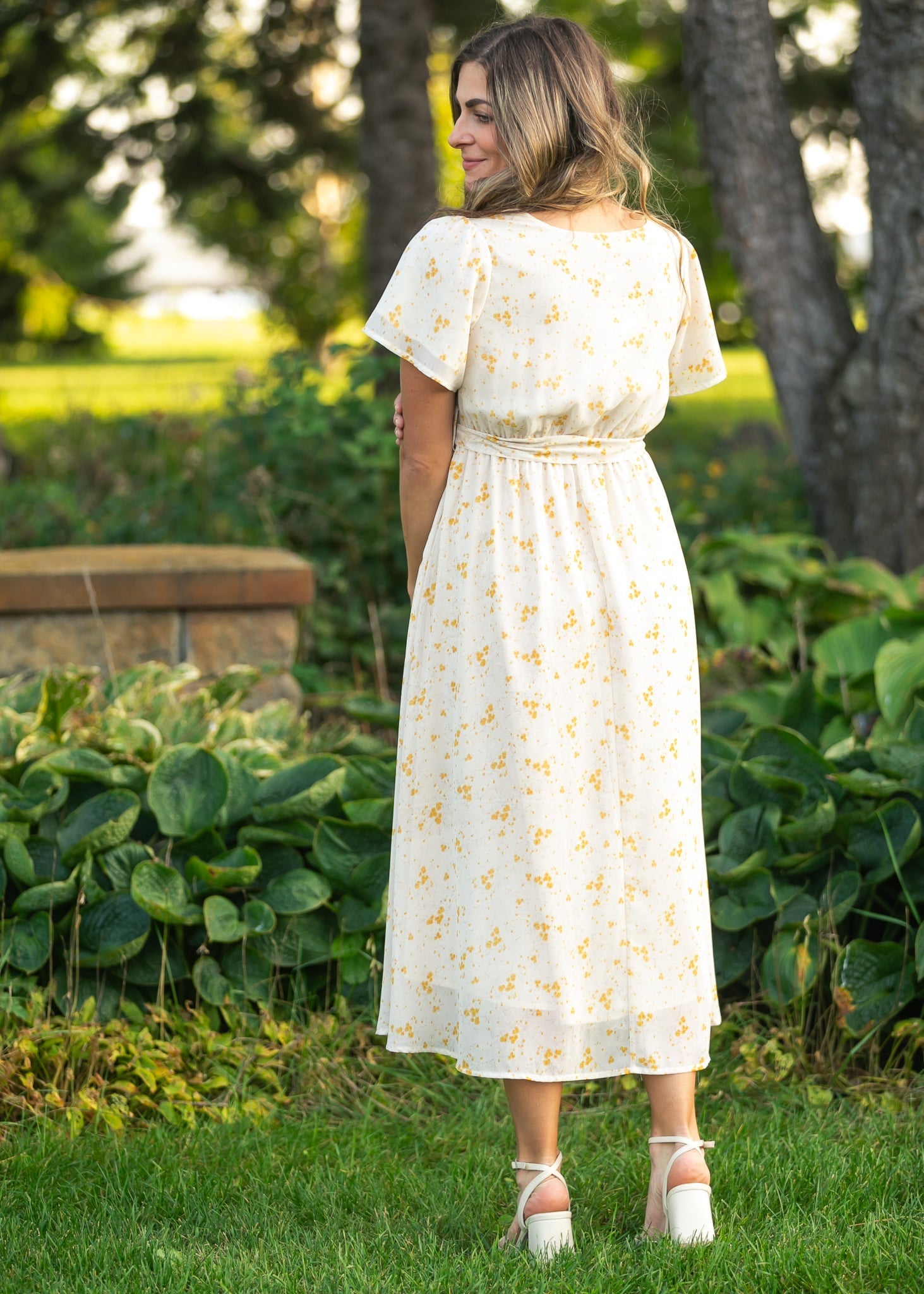 Lilia Flutter Sleeve Maxi Dress