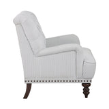 Luxurious Accent Chair with Upholstered Tufted and Nailhead Trim