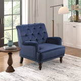 Luxurious Accent Chair with Upholstered Tufted and Nailhead Trim