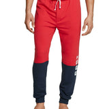 Tommy Hilfiger Men's Colorblocked Jogger Pajama Pants Mahogany Size 2 Extra Large