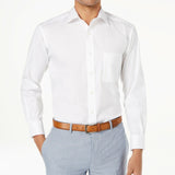 Club Room Men's Slim-Fit Pinpoint Solid Dress Shirt white Size 18X34-35