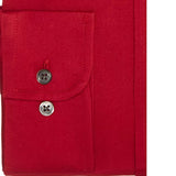 Club Room Men's Classic/Regular Fit Stretch Wrinkle-Resistant Solid Pinpoint Dress Shirt Red Size 16-32-33