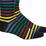 Alfani Men's Striped Dress Socks Wine Size Regular