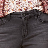 Style & Co Women's Curvy-Fit Skinny Jeans Black Smudge - Size 4