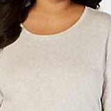 Style & Co Women's Long-Sleeve Crewneck Top  Brown Size Medium