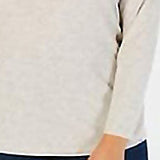 Style & Co Women's Long-Sleeve Crewneck Top Brown Size Medium