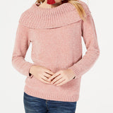 INC International Concepts Women's Chenille Pullover Sweater Pink Size Extra Large