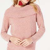 INC International Concepts Women's Chenille Pullover Sweater Pink Size Extra Large