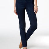 Charter Club Women's Petite Pull-On Slim-Leg Jeans Med Blue Size 4