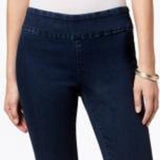 Charter Club Women's Petite Pull-On Slim-Leg Jeans Med Blue Size 4