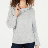 INC International Concepts Women's Cowlneck Knit Top  Gray Size Large