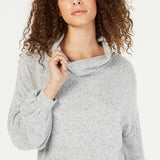 INC International Concepts Women's Cowlneck Knit Top  Gray Size Large