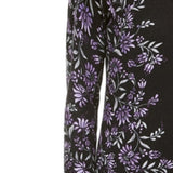 Karen Scott Women's Floral-Print Button-Up Cardigan Purple Size Small