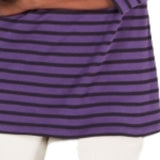 Karen Scott Women's Striped Crossover Top Purple Size Small