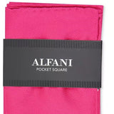 Alfani Men's Solid Twill Silk Pocket Square Pink Size Regular