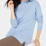Karen Scott Women's Mock-Neck Shimmer Sweater Blue Size Large
