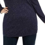 Karen Scott Women's Plus Size Curved Hem Tunic Navy Size 2X