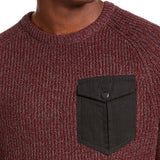 American Rag Men's Crewneck Pocket Sweater Red
