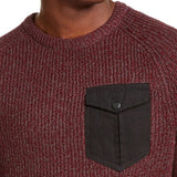 American Rag Men's Crewneck Pocket Sweater Red
