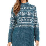 Style & Co Women's Fair Isle Tunic Sweater Green Size Large