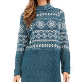 Style & Co Women's Fair Isle Tunic Sweater Fi Dark Kale Size Extra Small