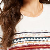 Style & Co Women's Striped Studded Sweater White Size XX-Large