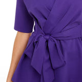 Alfani Women's Faux-Wrap Tie-Front Peplum Blouse Blue Size Medium
