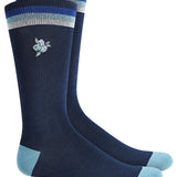 Bar III Men's Embroidered Floral Socks Navy Size Regular