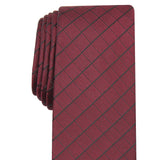 Alfani Men's Slim Grid Tie  Pink Size Regular