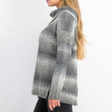 Style & Co Women's Ombre Boucle Sweater Black Size Medium