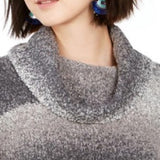 Style & Co Women's Ombr茅 Boucle Sweater Gray Size Medium