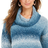 Style & Co Ombre Boucle Sweater Navy Size X-Large