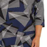 JM Collection Women's Plus Size Scoop-Neck Printed Top Blue Size Extra Large