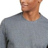 Alfani Men's Classic Fit Stretch Stripe Knit Sweatshirt Gray