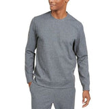 Alfani Men's Classic Fit Stretch Stripe Knit Sweatshirt Gray Size X-Large