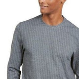 Alfani Men's Classic Fit Stretch Stripe Knit Sweatshirt Gray Size X-Large