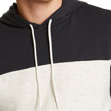 Sun + Stone Men's Colorblocked Hoodie Black Size Small