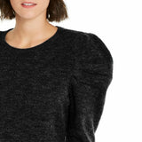 INC International Concepts Women's Puff-Sleeve Sweater Black Size X-Large