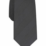 Alfani Men's Slim Stripe Tie Black Size Regular