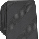 Alfani Men's Slim Stripe Tie Black Size Regular