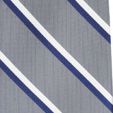 Club Room Men's Classic Stripe Tie Gray Size Regular