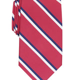 Club Room Men's Classic Stripe Tie Red Size Regular