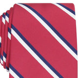 Club Room Men's Classic Stripe Tie Red Size Regular
