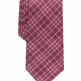 Bar III Men's Cooper Skinny Plaid Tie Red Size Regular
