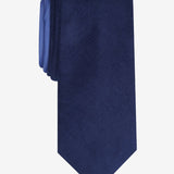 Bar III Men's Harbor Skinny Textured Mini-Grid Tie  Navy Size Regular