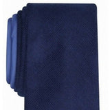 Bar III Men's Harbor Skinny Textured Mini-Grid Tie  Navy Size Regular