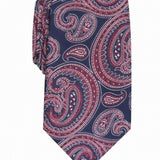 Tasso Elba Men's Paisley Silk Tie Red Size Regular