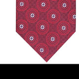 Tasso Elba Men's Medallion Silk Tie Red Size Regular