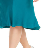 INC International Concepts Women's Plus Bias-Cut Midi Skirt Blue Size Extra Large